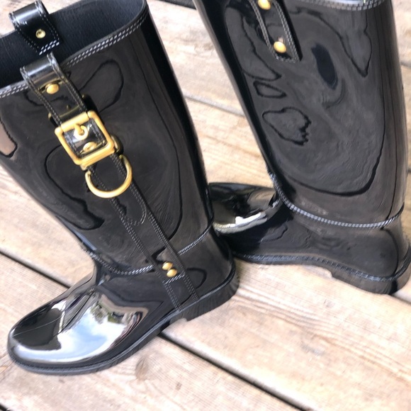 Coach Tasha black equestrian Rain boots - Picture 3 of 14